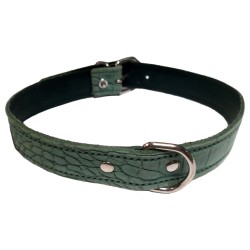 COLLAR PIEL LABRADO 20X450MM. VERDE